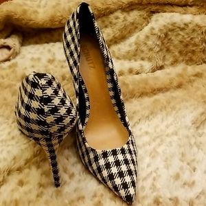 Schutz Caiolea Houndstooth Pointed Toe Pumps